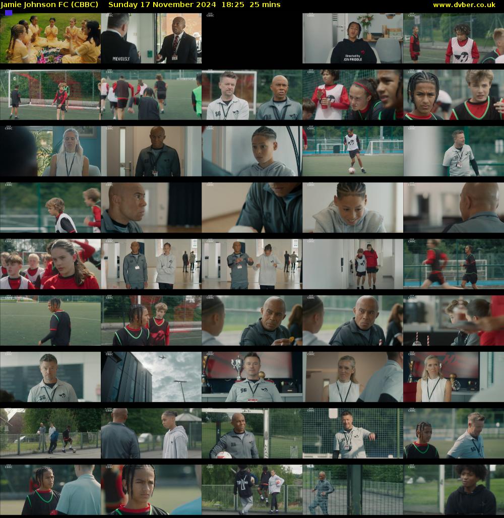 Jamie Johnson FC (CBBC) Sunday 17 November 2024 18:25 - 18:50