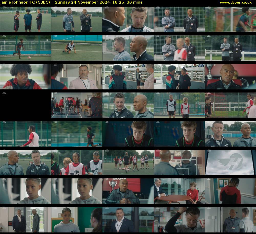 Jamie Johnson FC (CBBC) Sunday 24 November 2024 18:25 - 18:55
