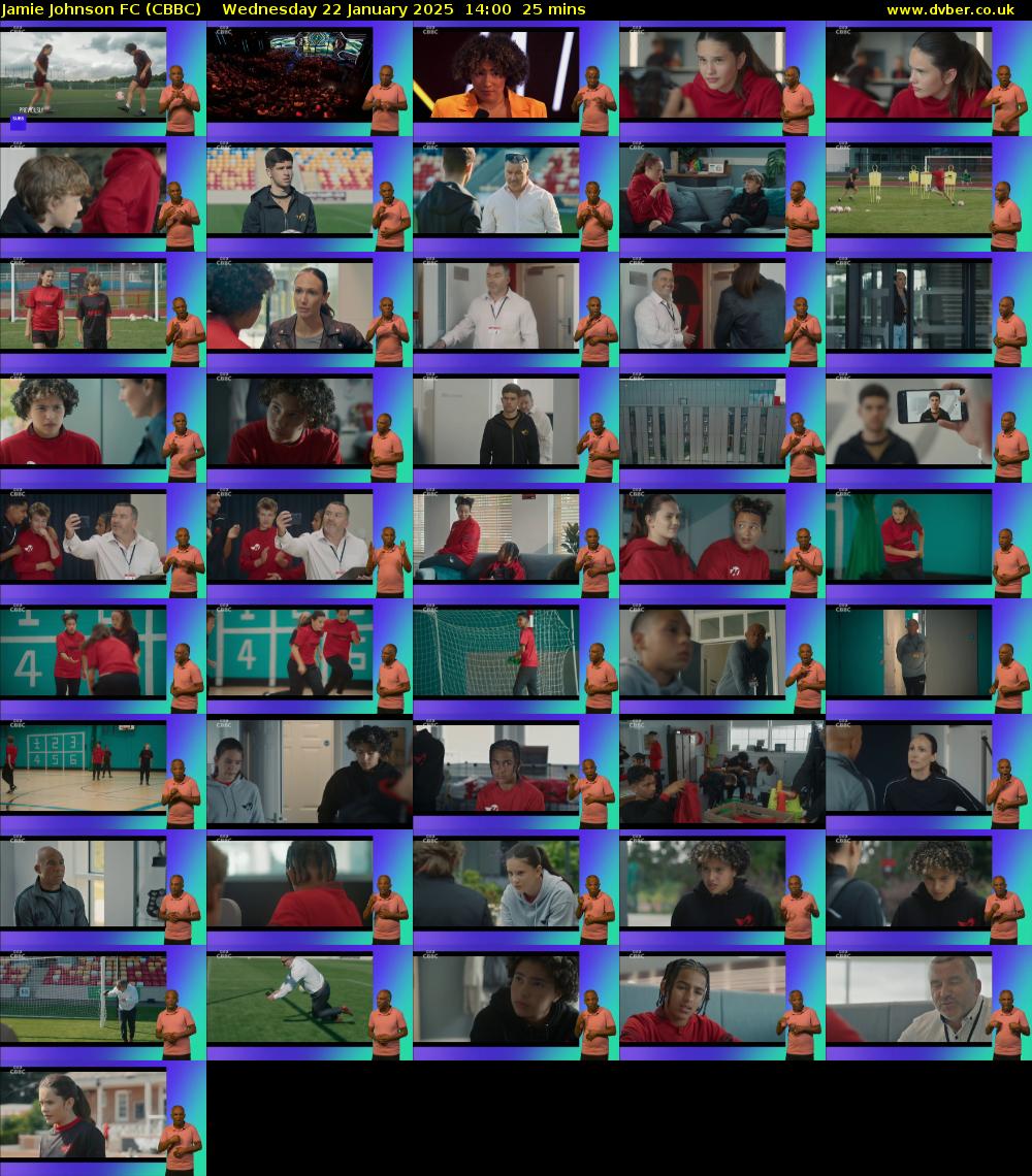 Jamie Johnson FC (CBBC) Wednesday 22 January 2025 14:00 - 14:25