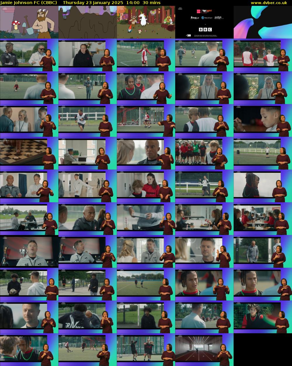 Jamie Johnson FC (CBBC) Thursday 23 January 2025 14:00 - 14:30