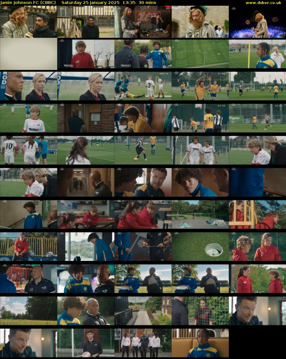 Jamie Johnson FC (CBBC) Saturday 25 January 2025 13:35 - 14:05