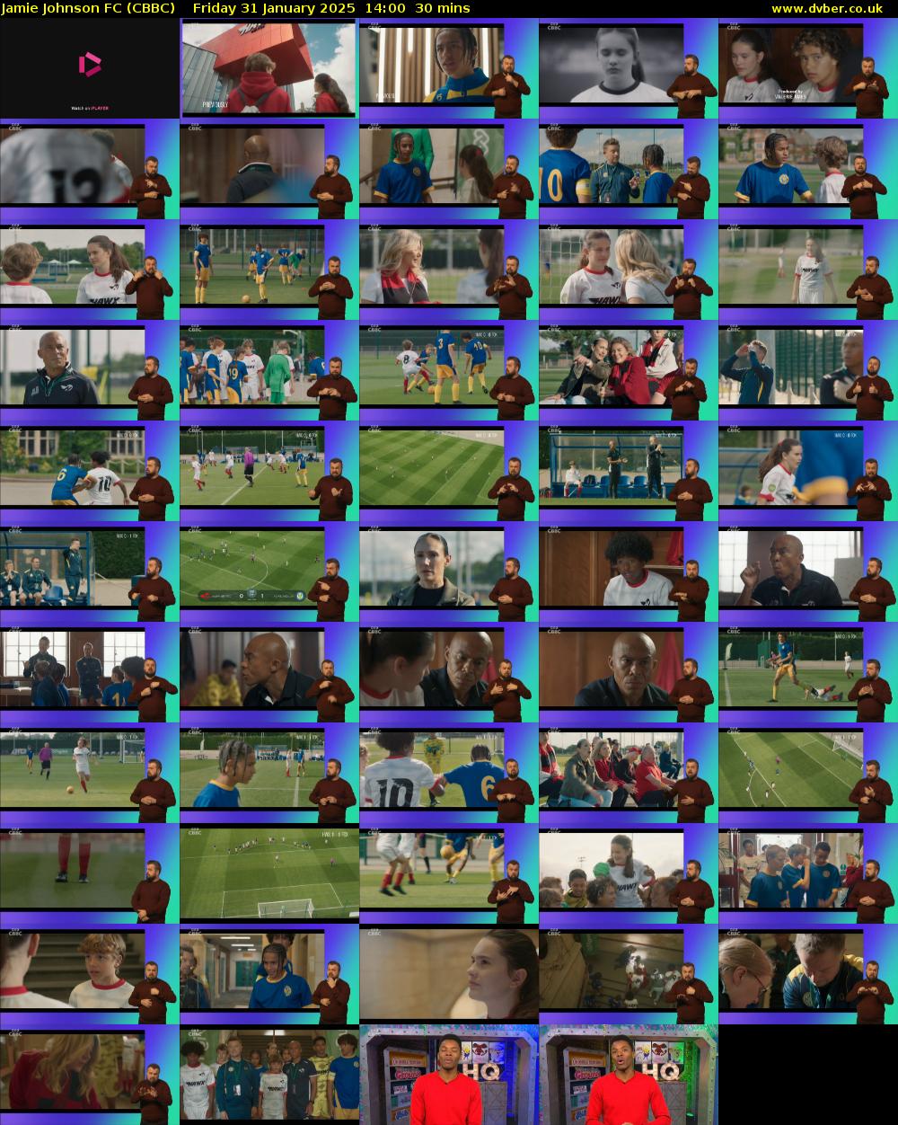 Jamie Johnson FC (CBBC) Friday 31 January 2025 14:00 - 14:30
