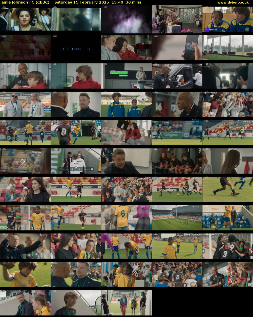 Jamie Johnson FC (CBBC) Saturday 15 February 2025 13:40 - 14:10