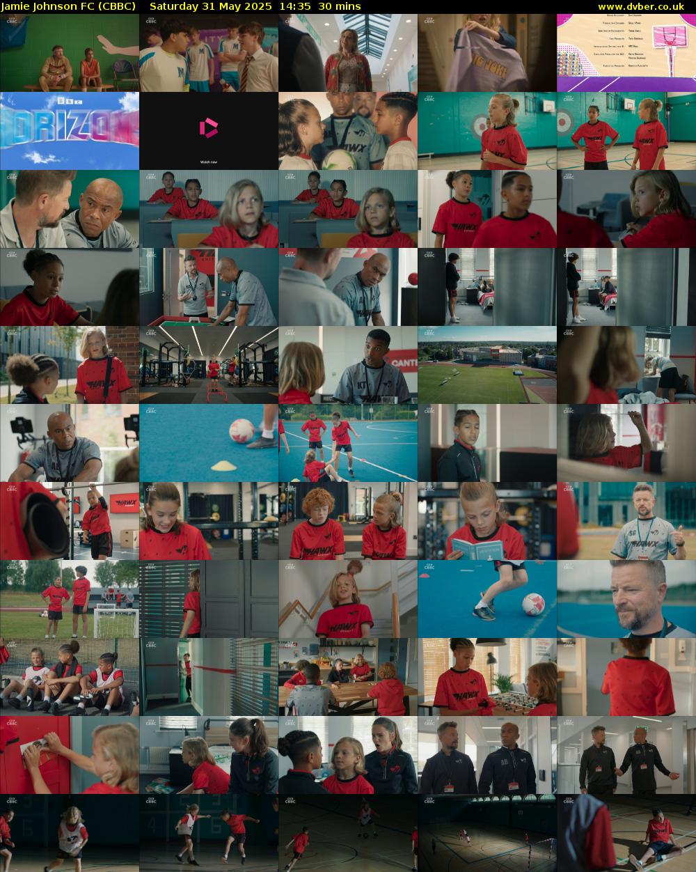 Jamie Johnson FC (CBBC) Saturday 31 May 2025 14:35 - 15:05