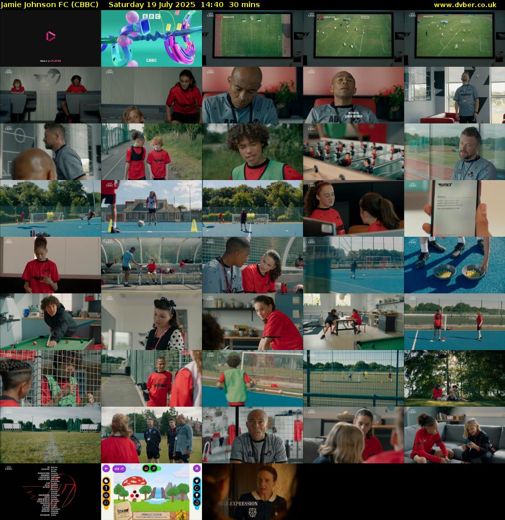 Jamie Johnson FC (CBBC) Saturday 19 July 2025 14:40 - 15:10