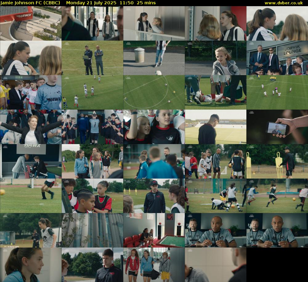 Jamie Johnson FC (CBBC) Monday 21 July 2025 11:50 - 12:15