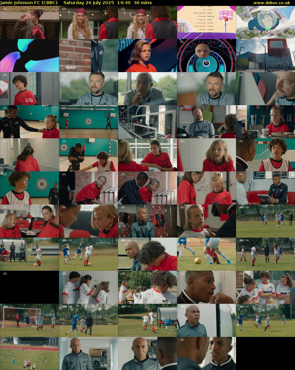 Jamie Johnson FC (CBBC) Saturday 26 July 2025 14:40 - 15:10
