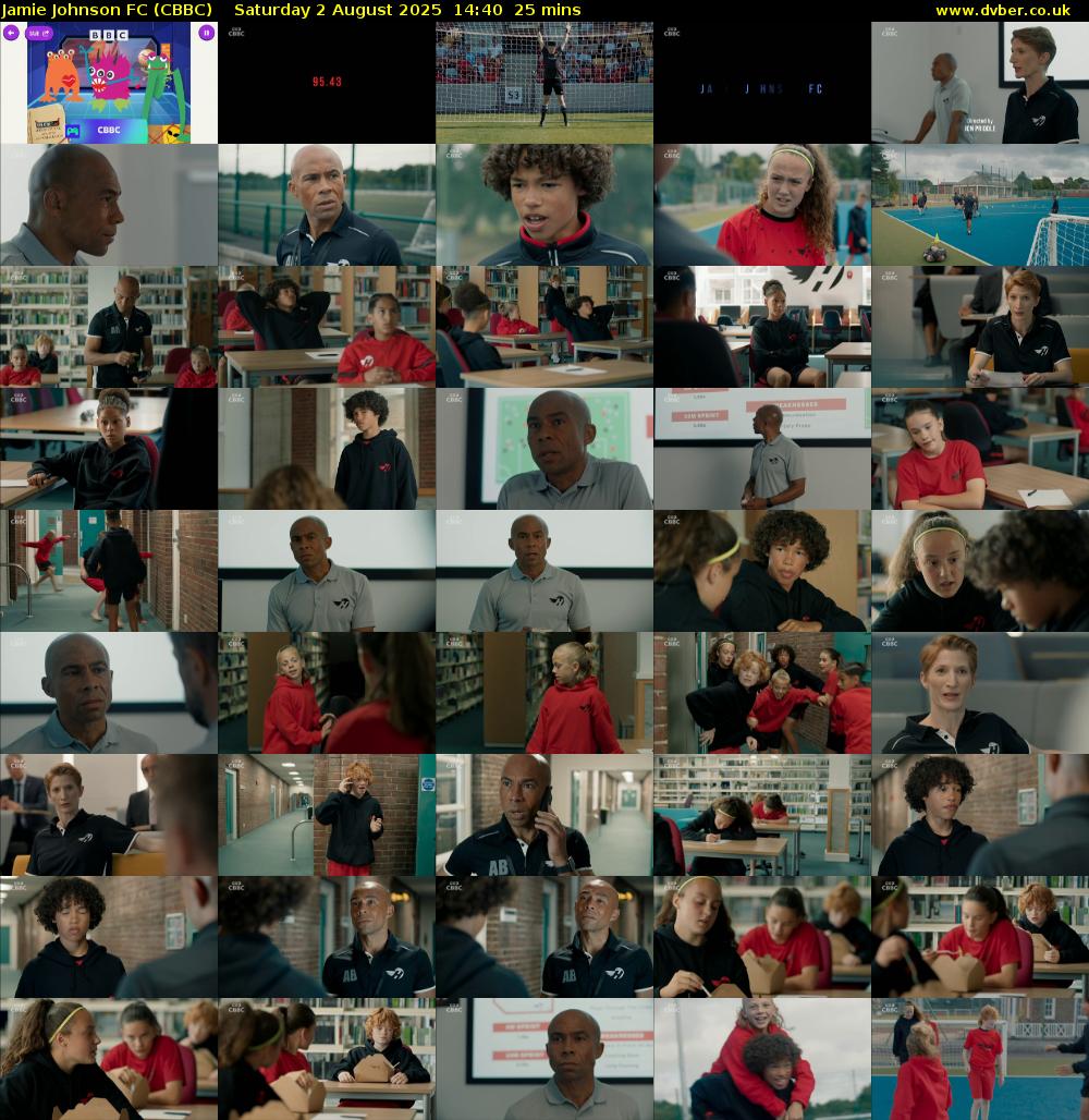 Jamie Johnson FC (CBBC) Saturday 2 August 2025 14:40 - 15:05
