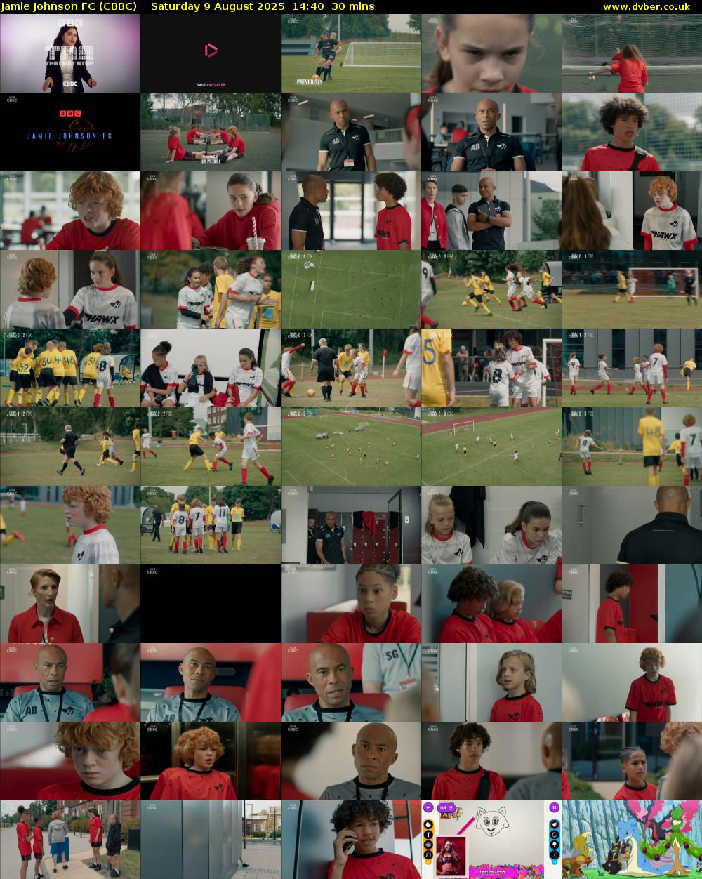 Jamie Johnson FC (CBBC) Saturday 9 August 2025 14:40 - 15:10