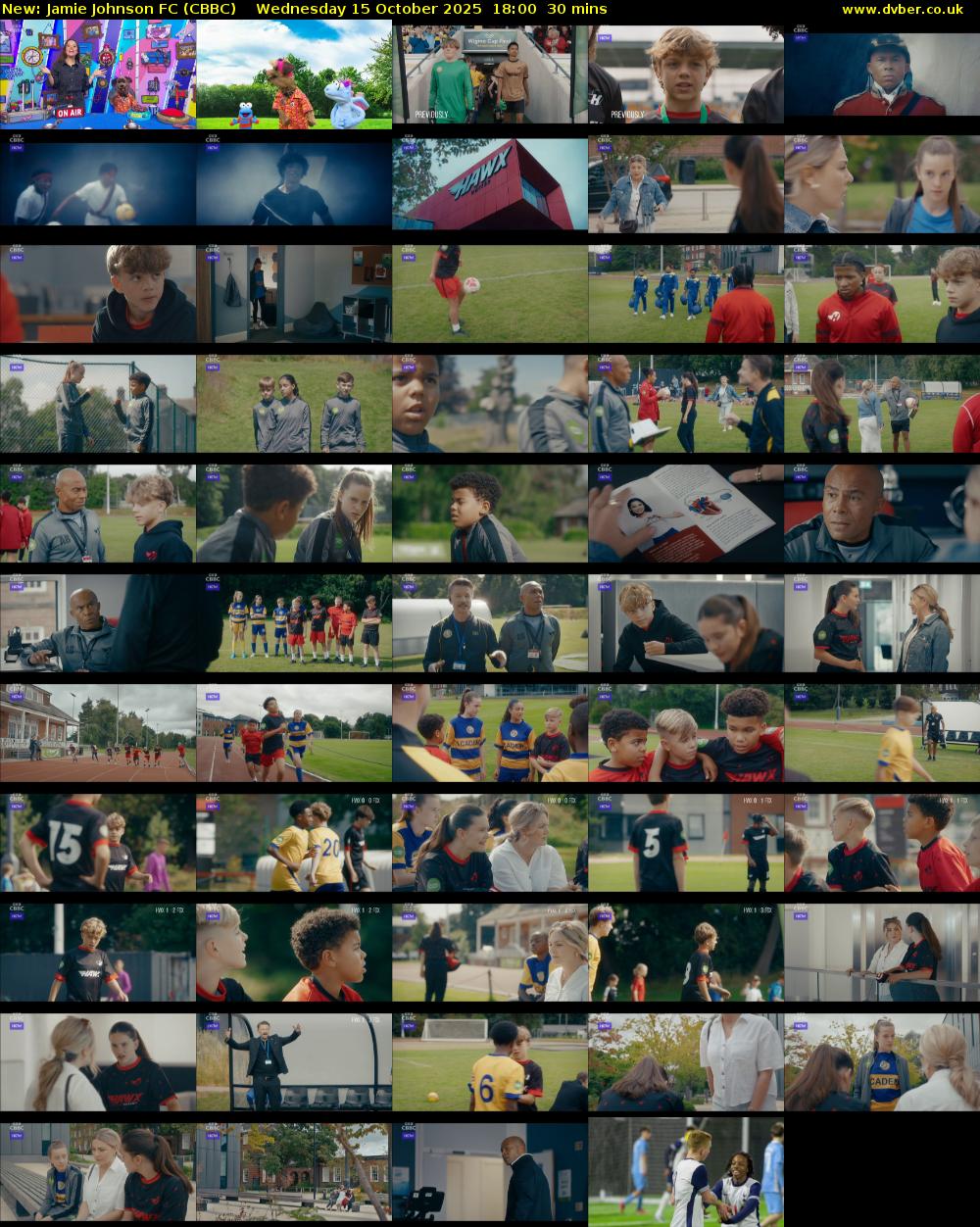 Jamie Johnson FC (CBBC) Wednesday 15 October 2025 18:00 - 18:30