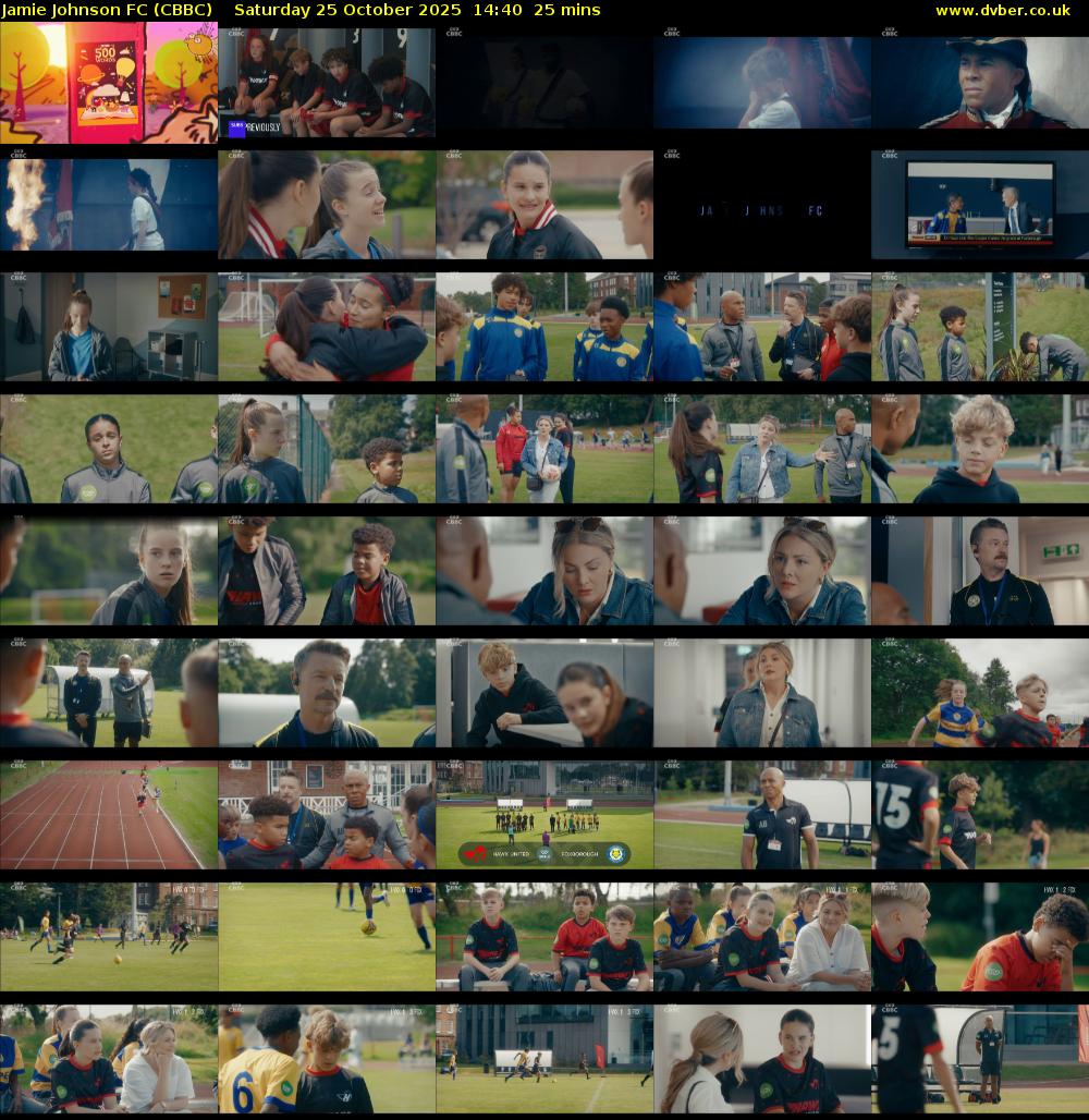 Jamie Johnson FC (CBBC) Saturday 25 October 2025 14:40 - 15:05