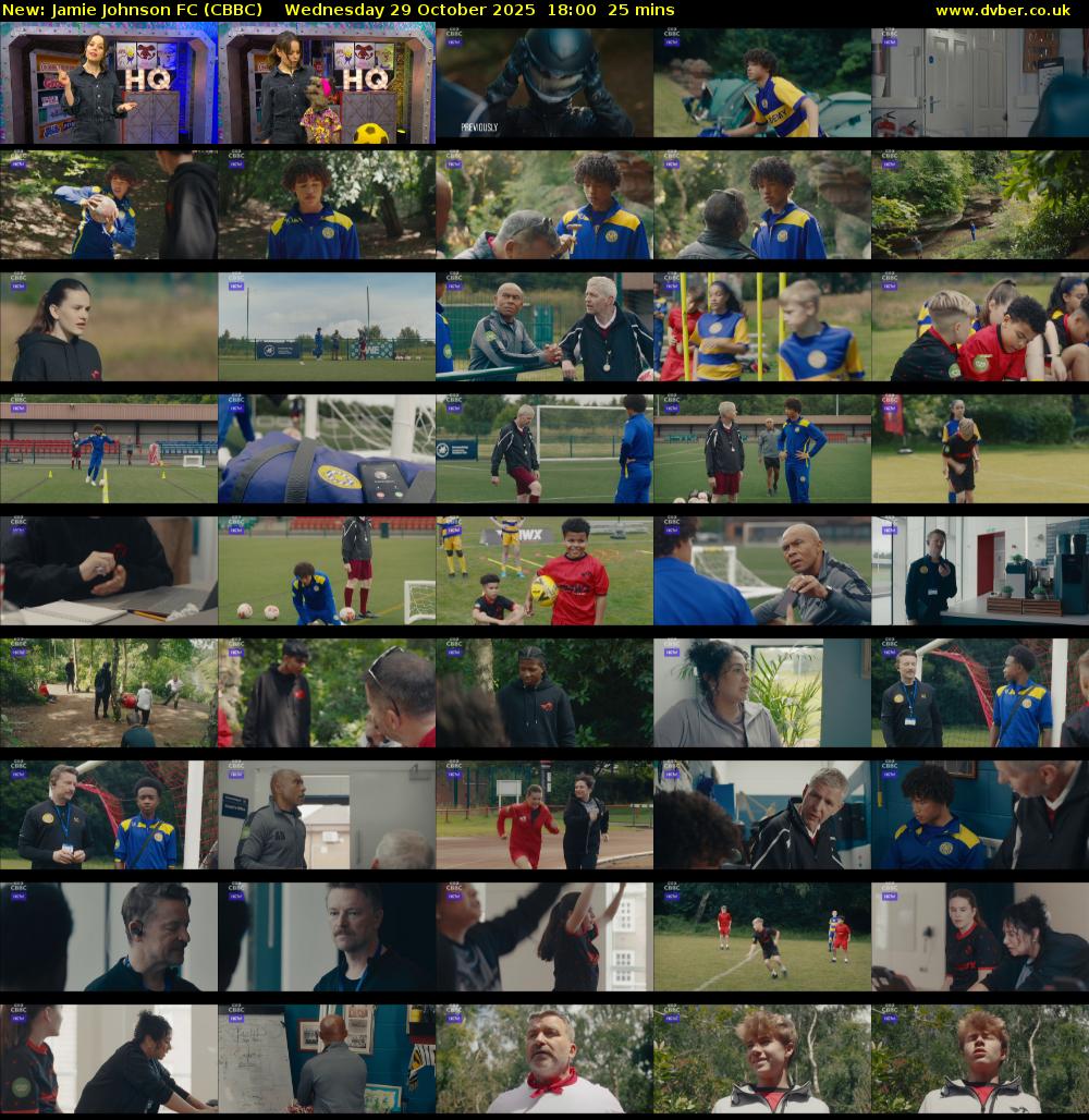 Jamie Johnson FC (CBBC) Wednesday 29 October 2025 18:00 - 18:25