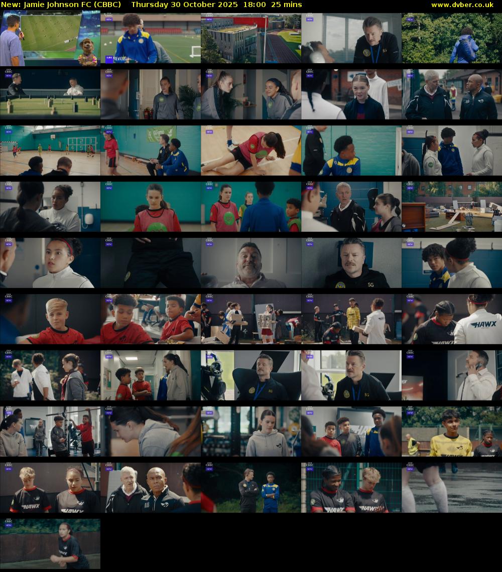 Jamie Johnson FC (CBBC) Thursday 30 October 2025 18:00 - 18:25