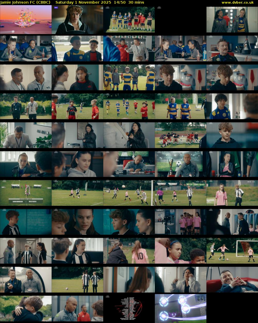 Jamie Johnson FC (CBBC) Saturday 1 November 2025 14:50 - 15:20
