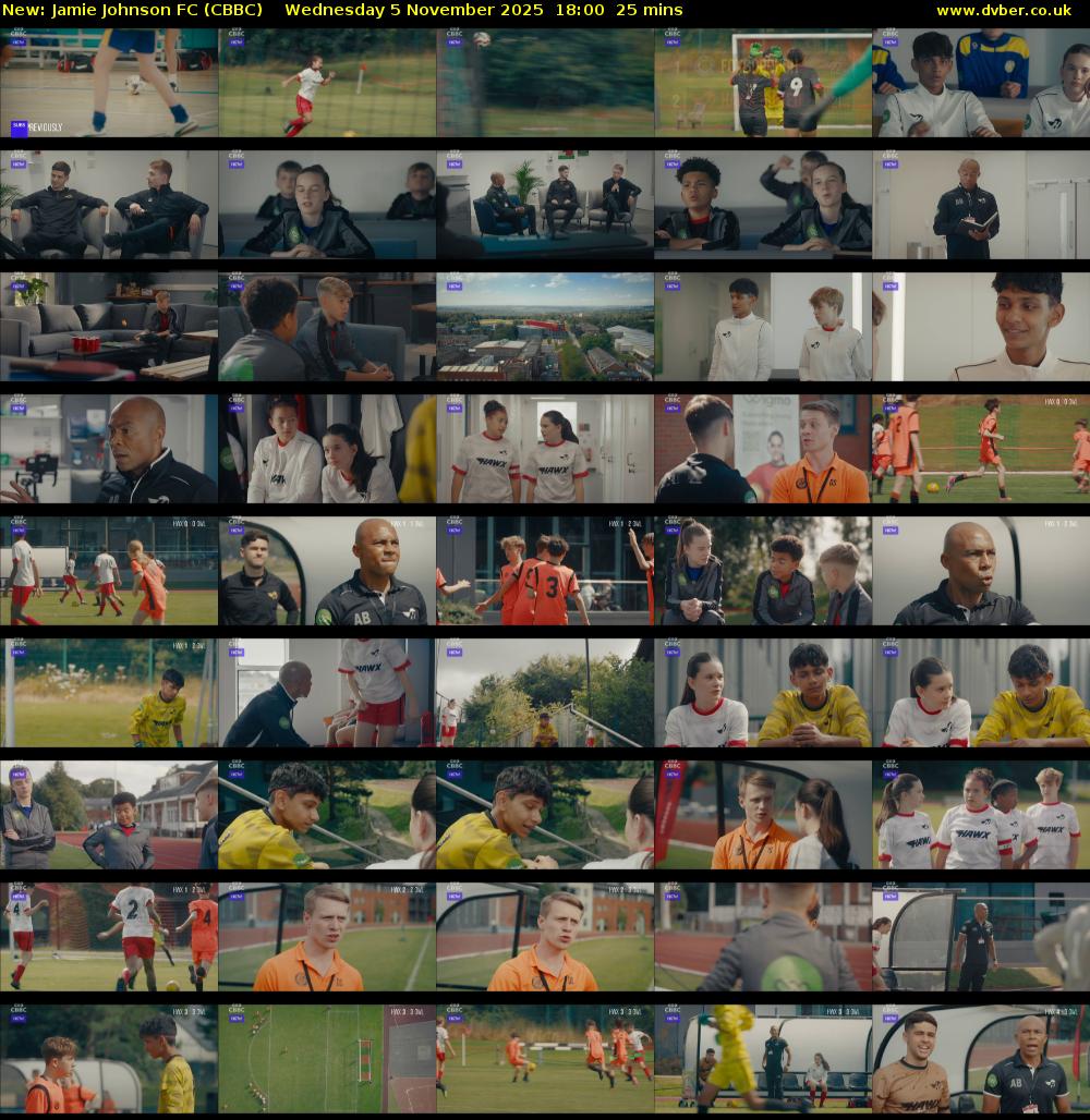 Jamie Johnson FC (CBBC) Wednesday 5 November 2025 18:00 - 18:25