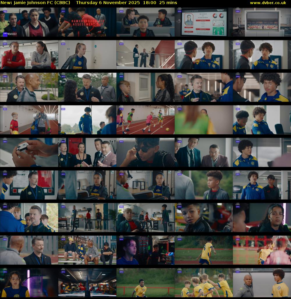 Jamie Johnson FC (CBBC) Thursday 6 November 2025 18:00 - 18:25