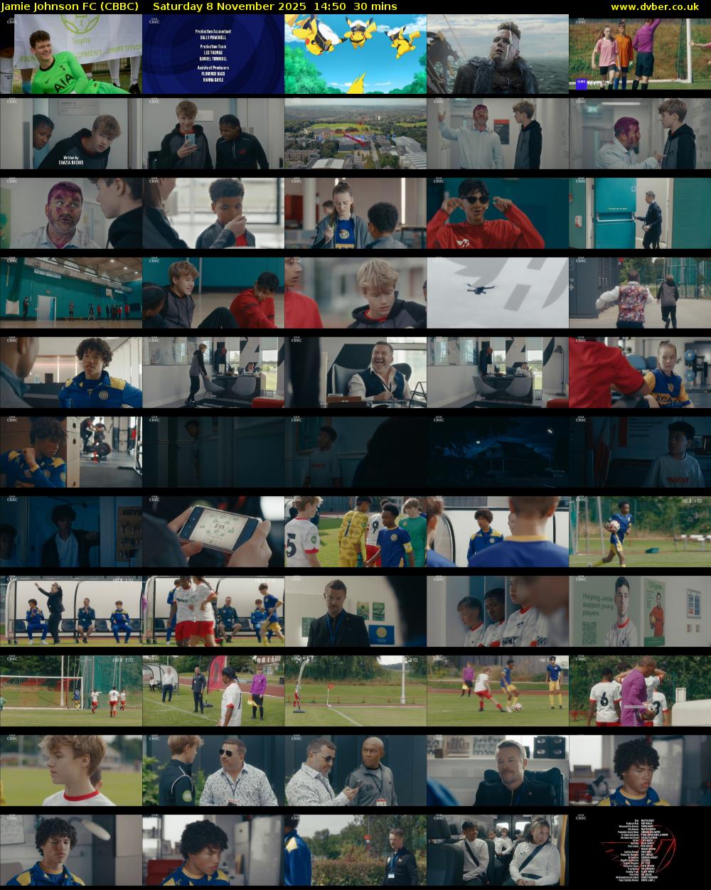 Jamie Johnson FC (CBBC) Saturday 8 November 2025 14:50 - 15:20