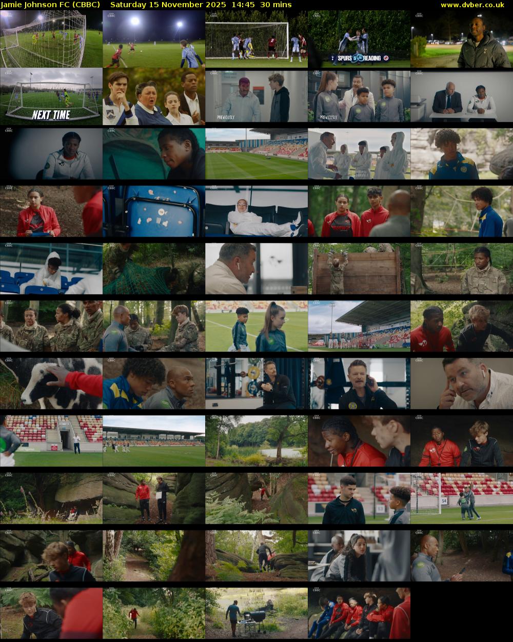 Jamie Johnson FC (CBBC) Saturday 15 November 2025 14:45 - 15:15