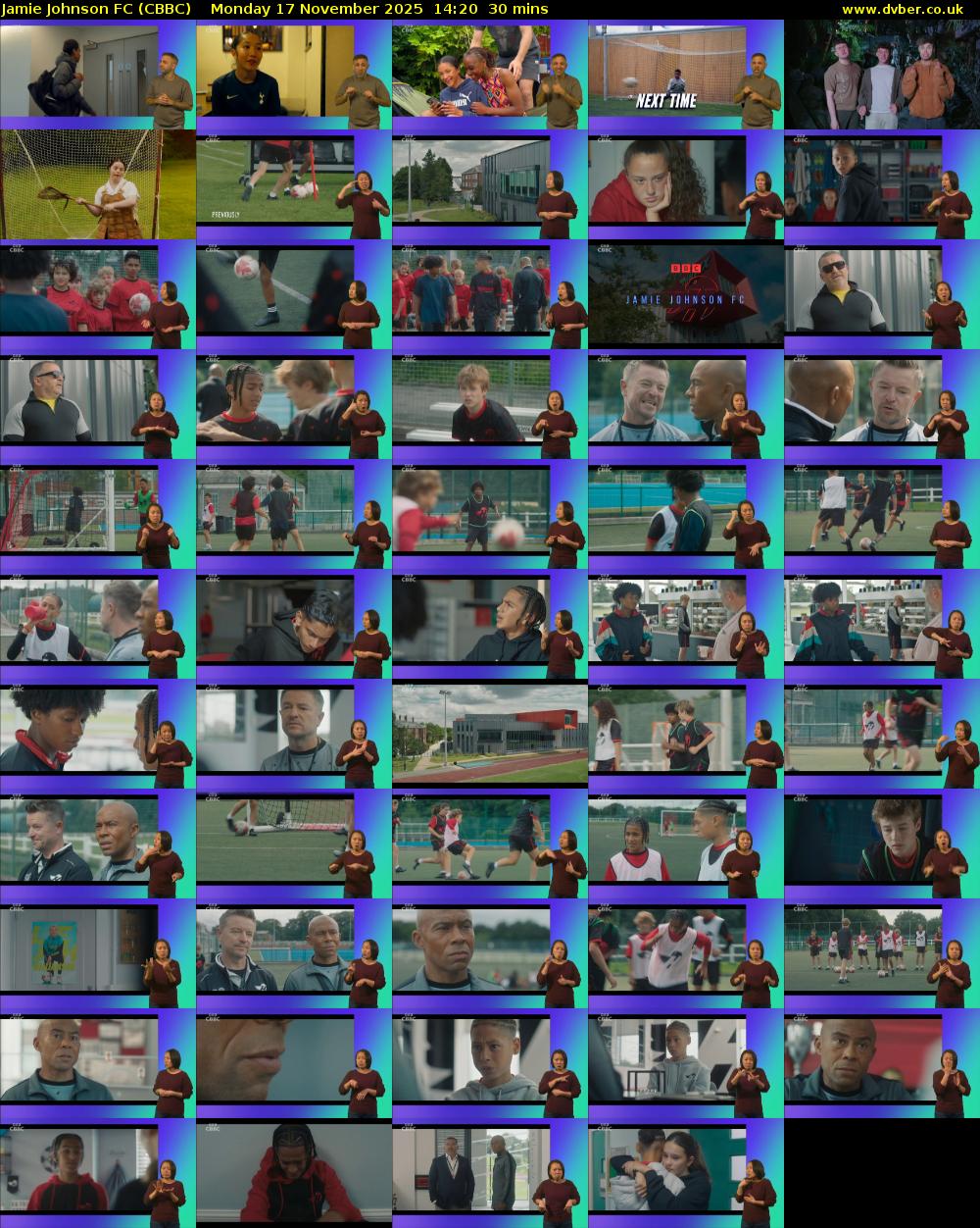 Jamie Johnson FC (CBBC) Monday 17 November 2025 14:20 - 14:50
