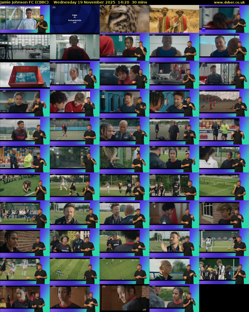 Jamie Johnson FC (CBBC) Wednesday 19 November 2025 14:20 - 14:50