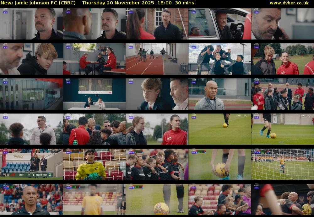 Jamie Johnson FC (CBBC) Thursday 20 November 2025 18:00 - 18:30