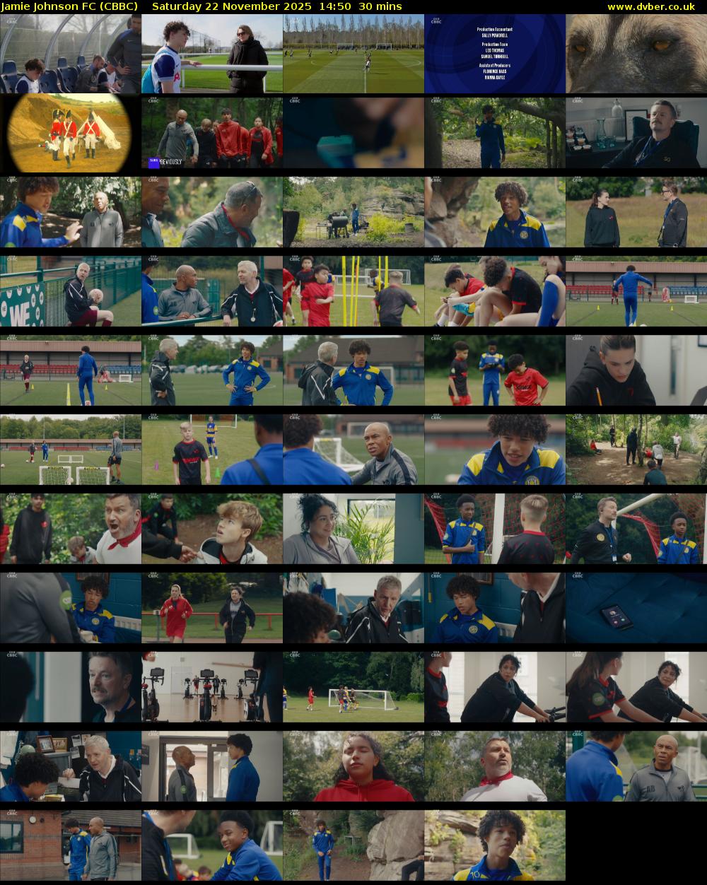 Jamie Johnson FC (CBBC) Saturday 22 November 2025 14:50 - 15:20