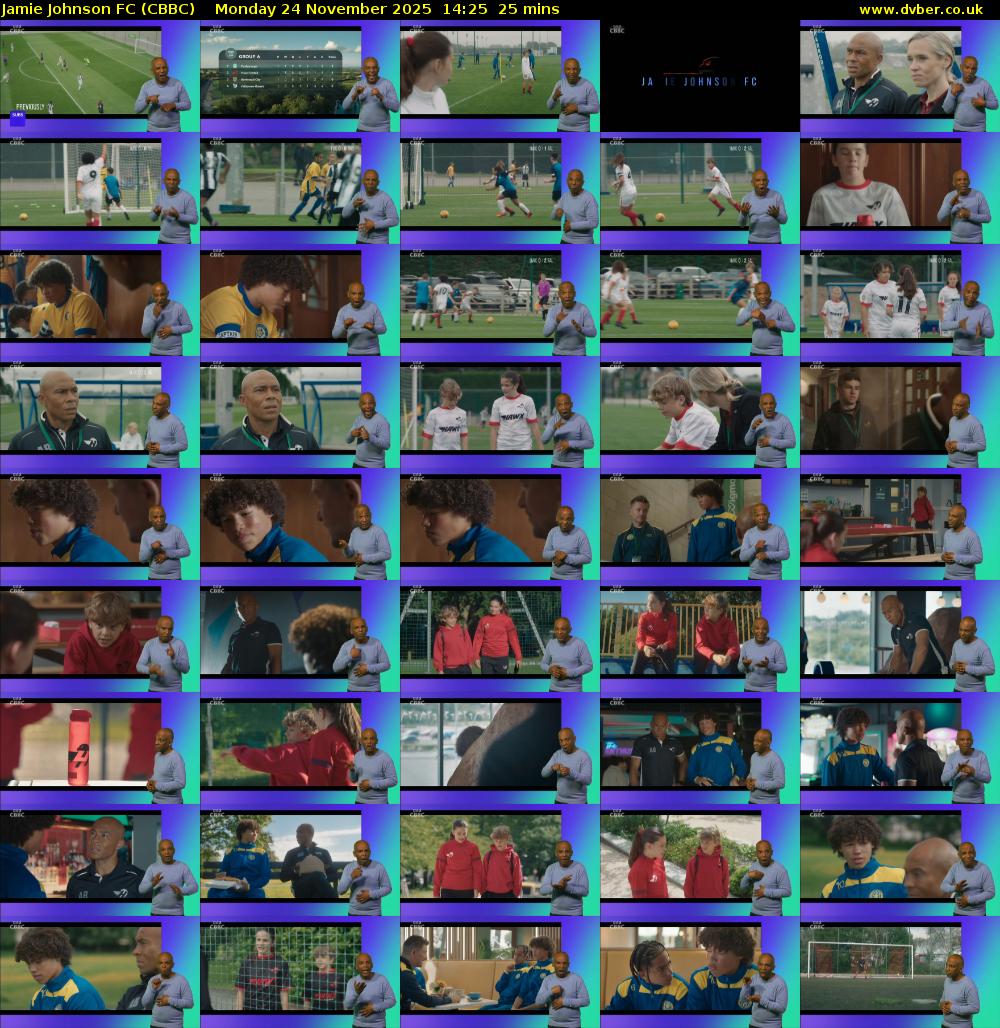 Jamie Johnson FC (CBBC) Monday 24 November 2025 14:25 - 14:50