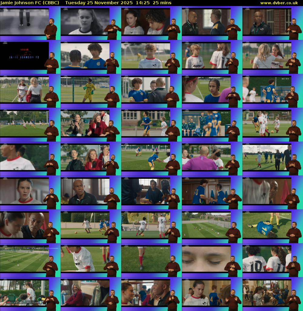 Jamie Johnson FC (CBBC) Tuesday 25 November 2025 14:25 - 14:50
