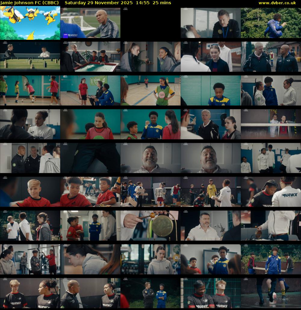 Jamie Johnson FC (CBBC) Saturday 29 November 2025 14:55 - 15:20