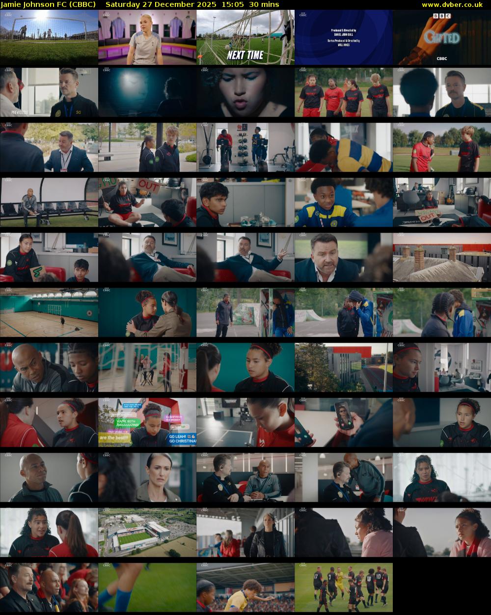 Jamie Johnson FC (CBBC) Saturday 27 December 2025 15:05 - 15:35