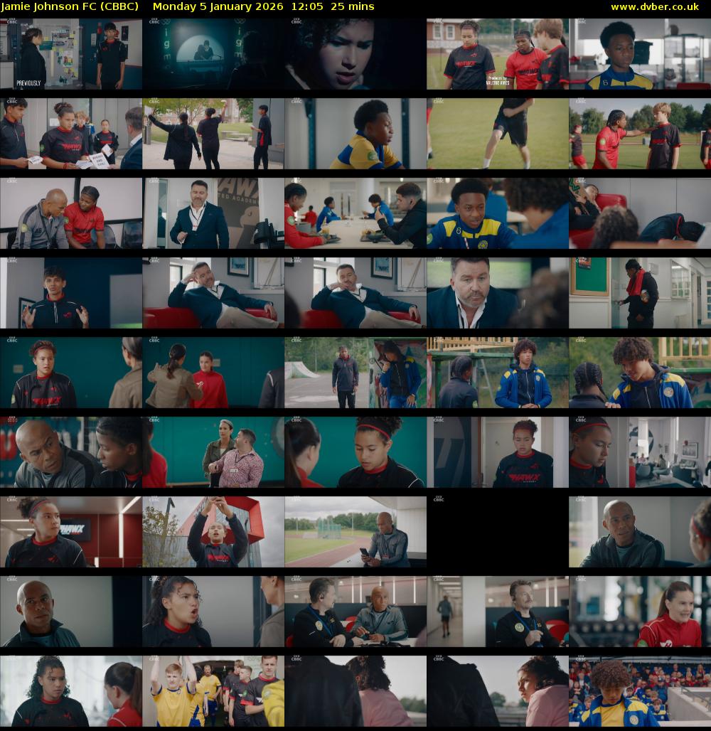 Jamie Johnson FC (CBBC) Monday 5 January 2026 12:05 - 12:30
