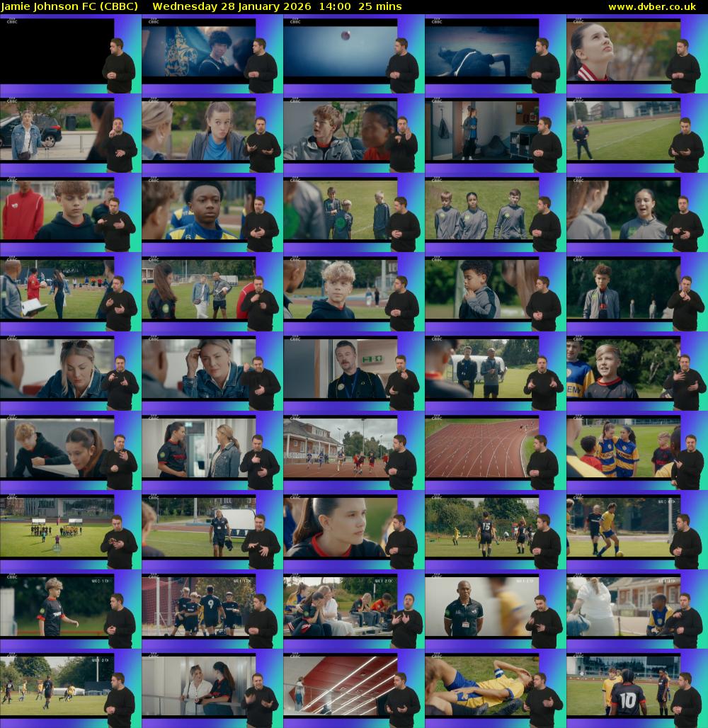 Jamie Johnson FC (CBBC) Wednesday 28 January 2026 14:00 - 14:25