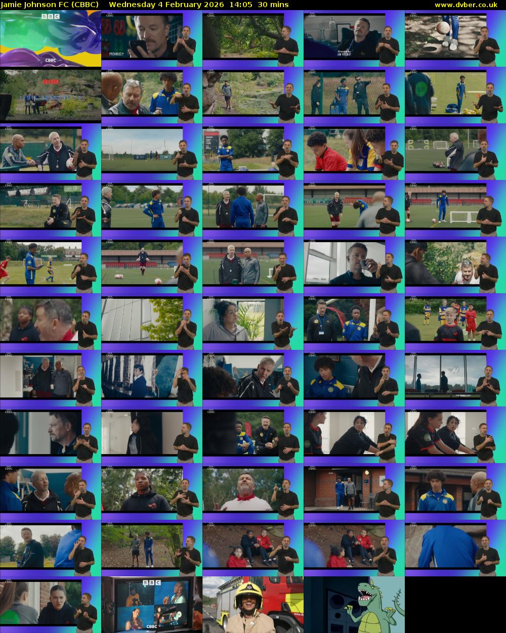 Jamie Johnson FC (CBBC) Wednesday 4 February 2026 14:05 - 14:35
