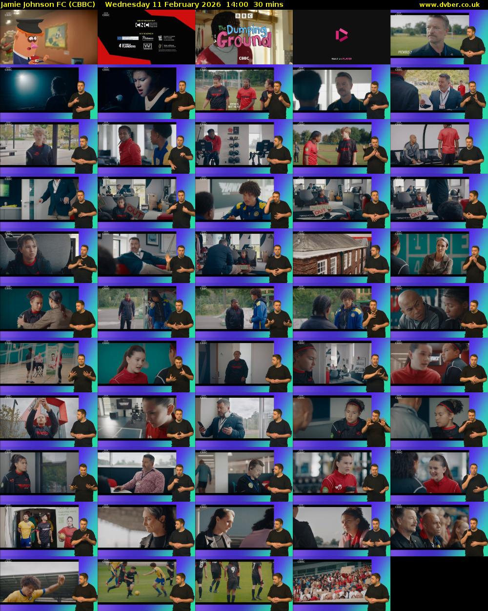 Jamie Johnson FC (CBBC) Wednesday 11 February 2026 14:00 - 14:30