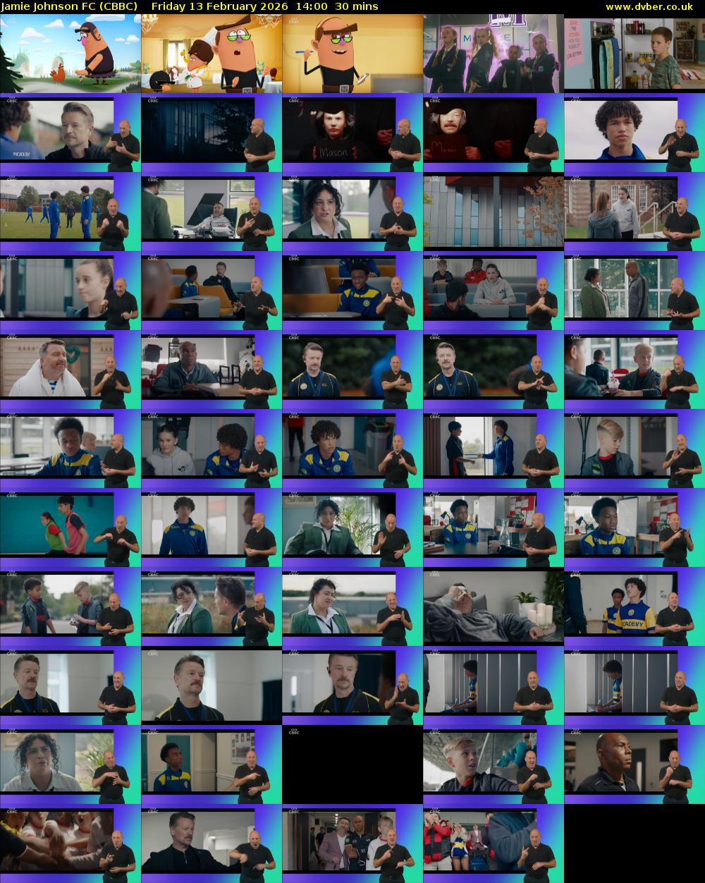 Jamie Johnson FC (CBBC) Friday 13 February 2026 14:00 - 14:30