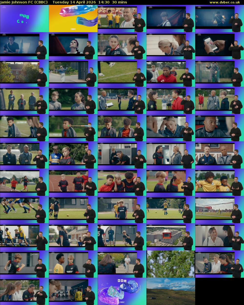 Jamie Johnson FC (CBBC) Tuesday 14 April 2026 14:30 - 15:00