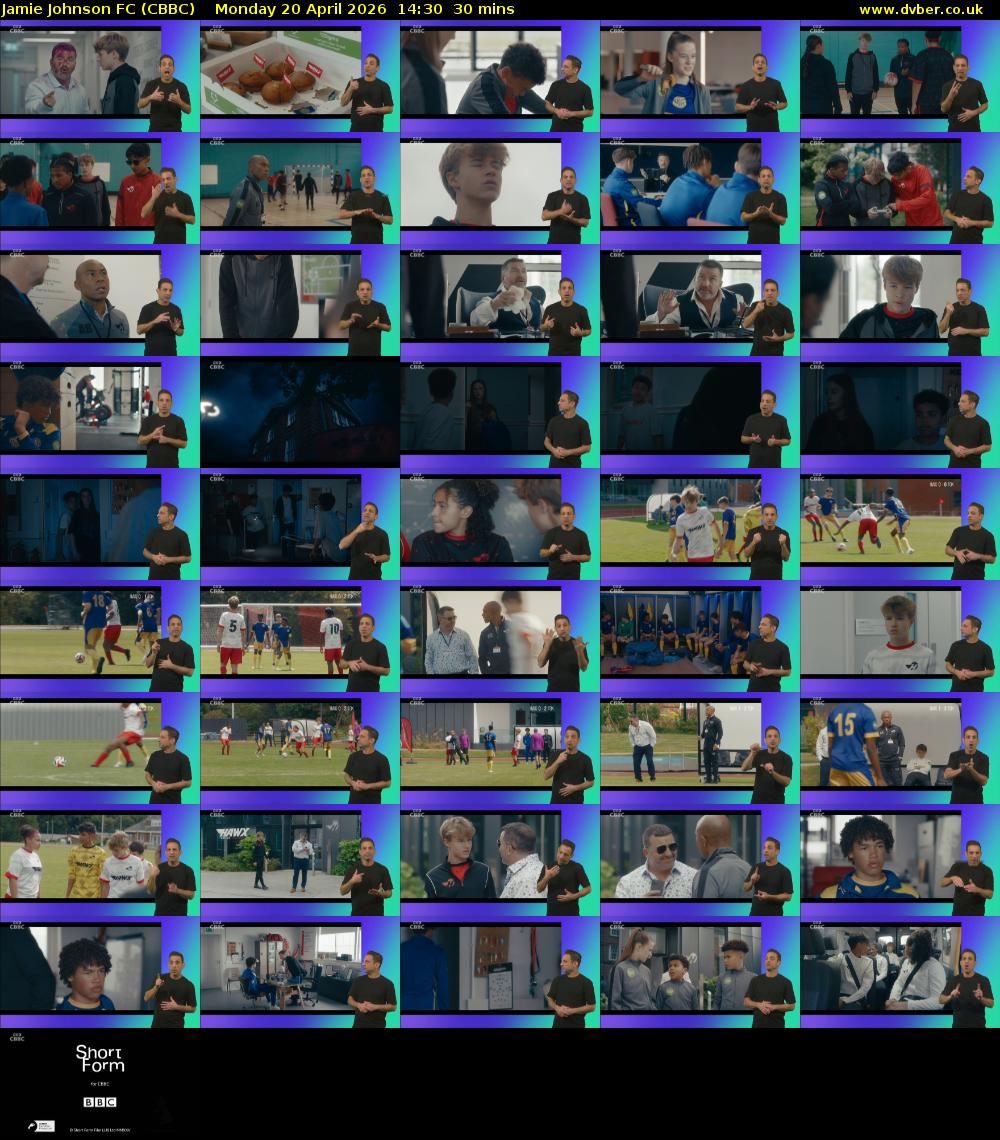 Jamie Johnson FC (CBBC) Monday 20 April 2026 14:30 - 15:00