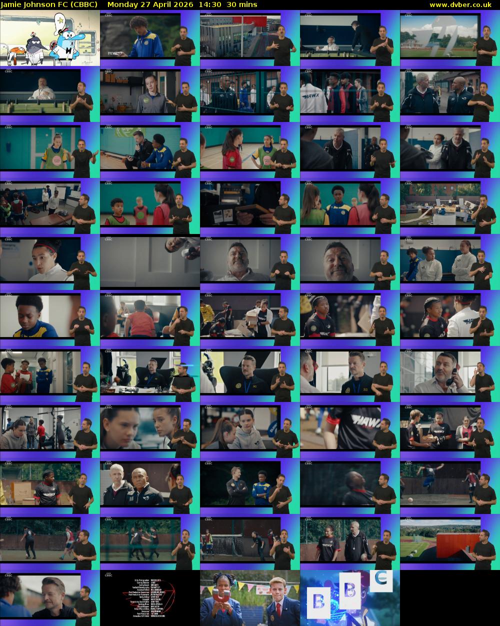 Jamie Johnson FC (CBBC) Monday 27 April 2026 14:30 - 15:00