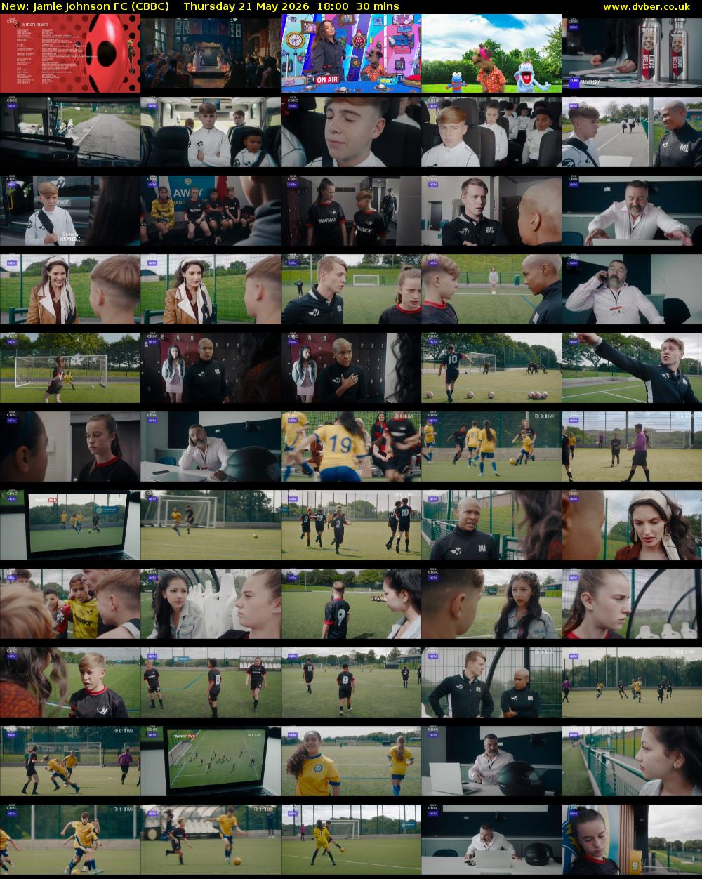 Jamie Johnson FC (CBBC) Thursday 21 May 2026 18:00 - 18:30