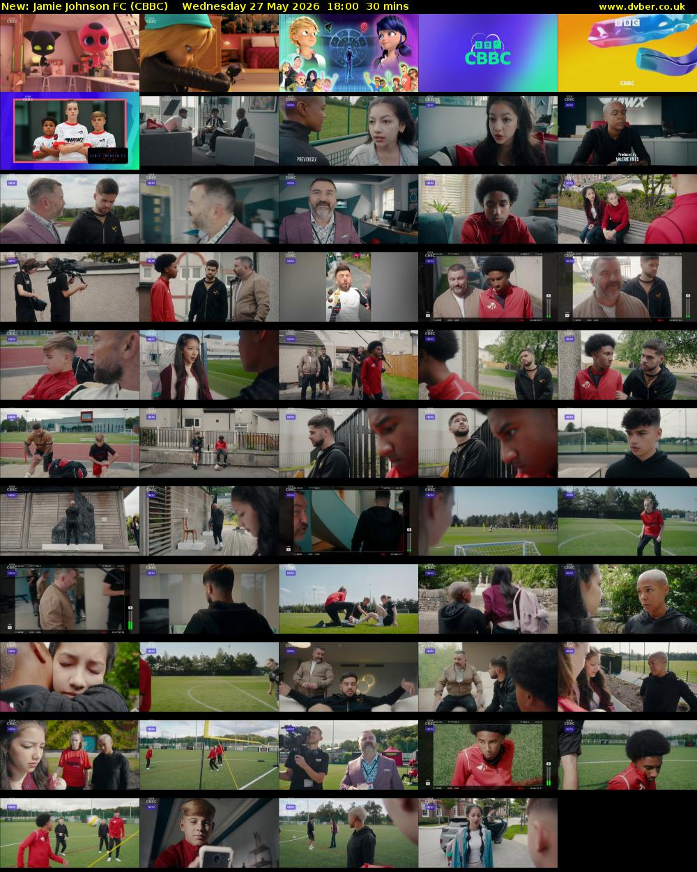 Jamie Johnson FC (CBBC) Wednesday 27 May 2026 18:00 - 18:30