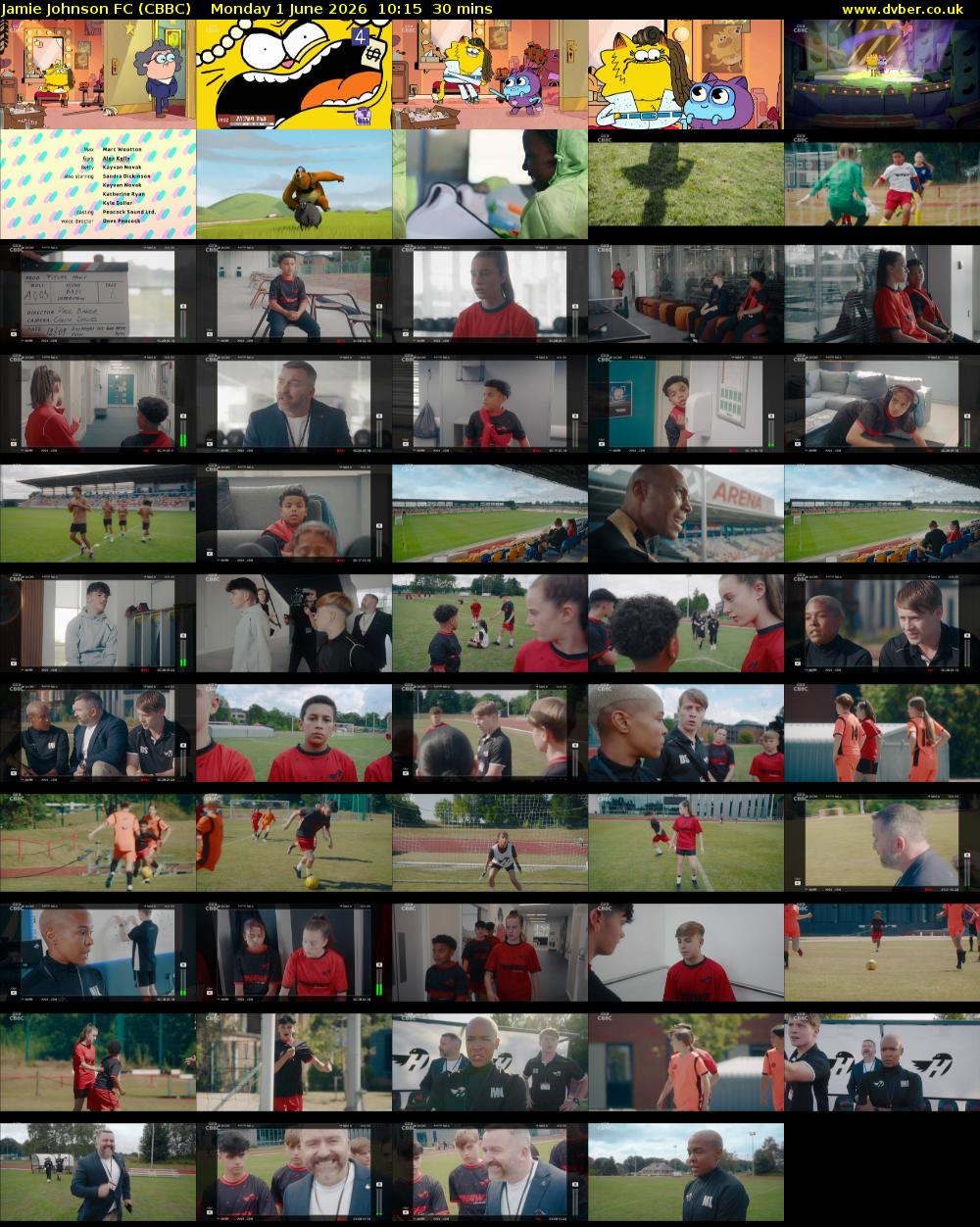 Jamie Johnson FC (CBBC) Monday 1 June 2026 10:15 - 10:45