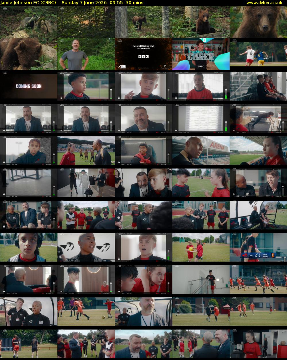 Jamie Johnson FC (CBBC) Sunday 7 June 2026 09:55 - 10:25