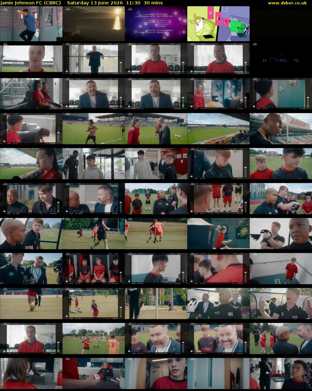 Jamie Johnson FC (CBBC) Saturday 13 June 2026 11:30 - 12:00