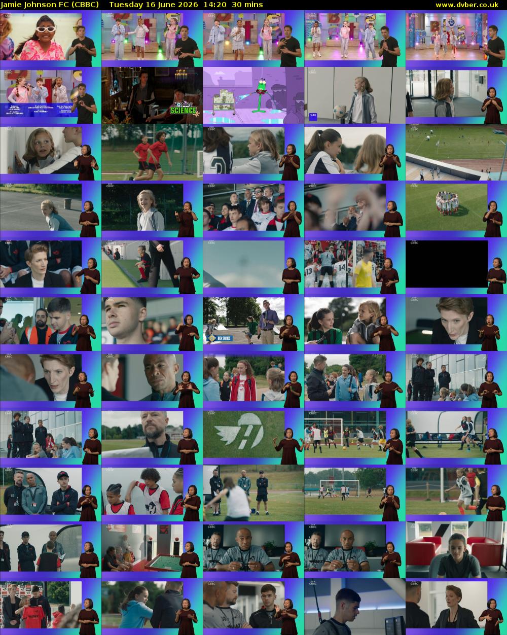 Jamie Johnson FC (CBBC) Tuesday 16 June 2026 14:20 - 14:50