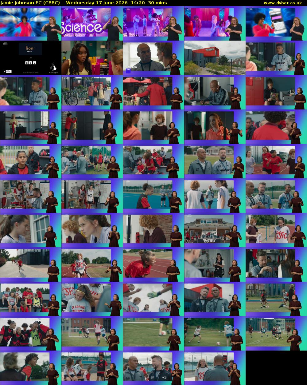 Jamie Johnson FC (CBBC) Wednesday 17 June 2026 14:20 - 14:50