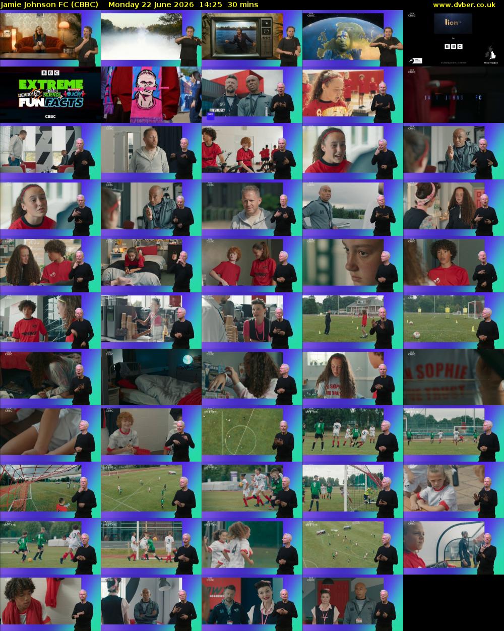 Jamie Johnson FC (CBBC) Monday 22 June 2026 14:25 - 14:55