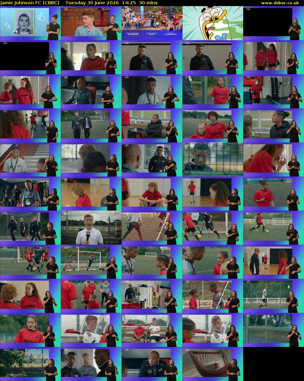 Jamie Johnson FC (CBBC) Tuesday 30 June 2026 14:25 - 14:55