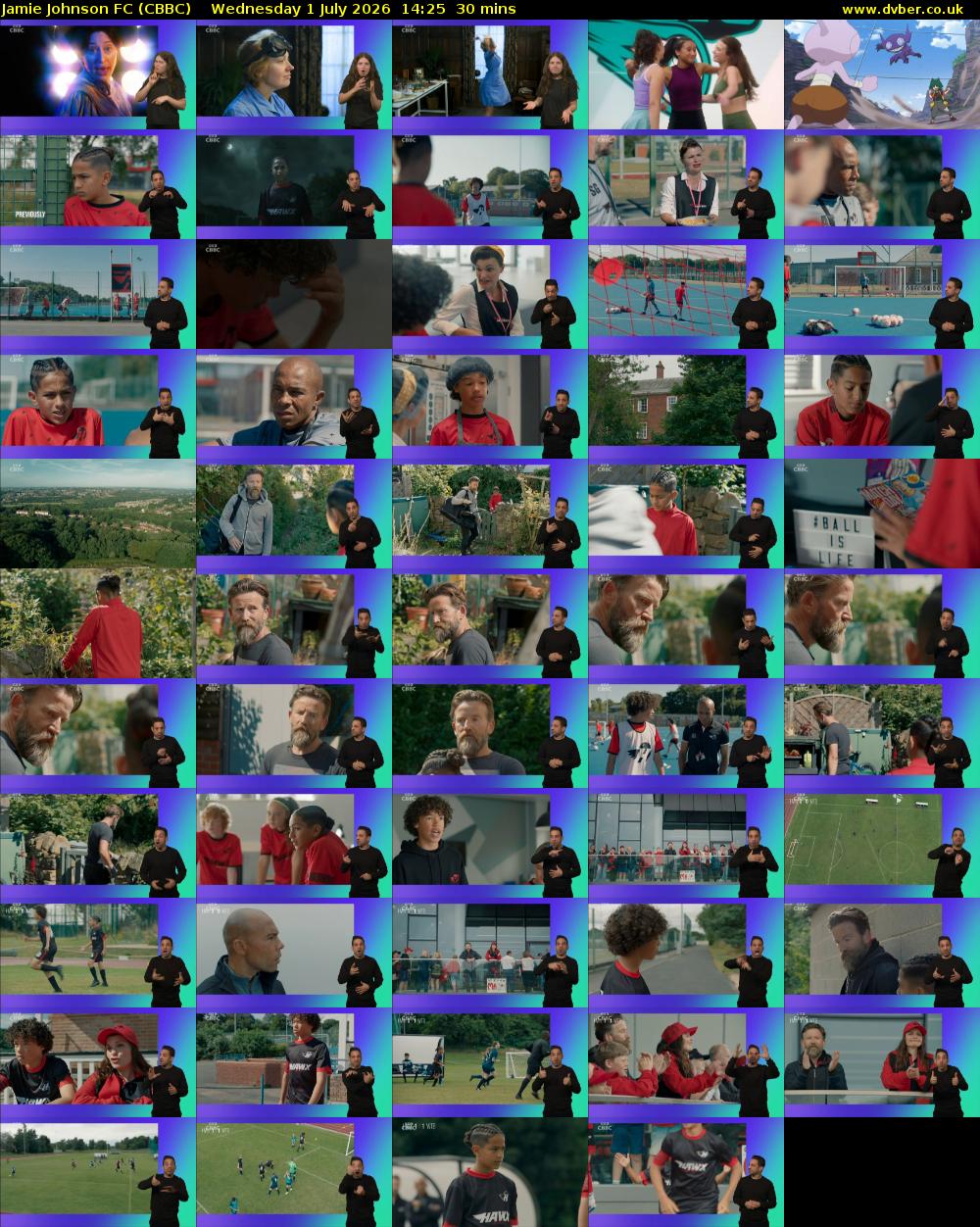 Jamie Johnson FC (CBBC) Wednesday 1 July 2026 14:25 - 14:55