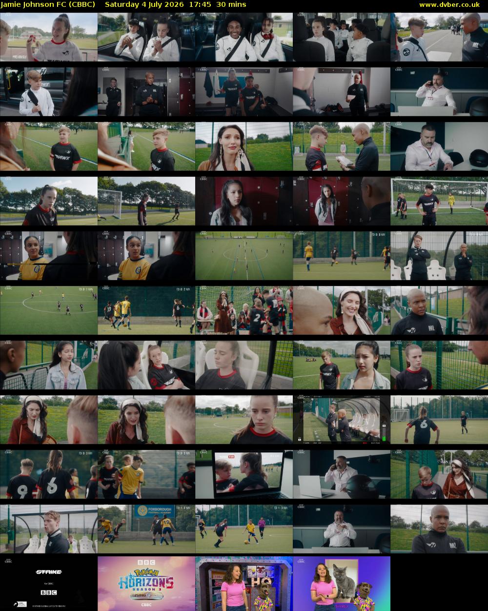 Jamie Johnson FC (CBBC) Saturday 4 July 2026 17:45 - 18:15