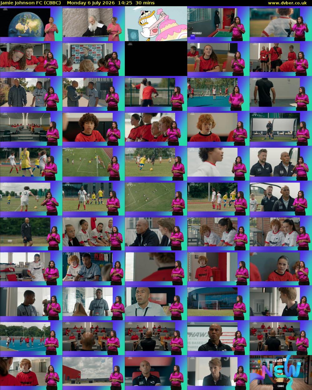 Jamie Johnson FC (CBBC) Monday 6 July 2026 14:25 - 14:55